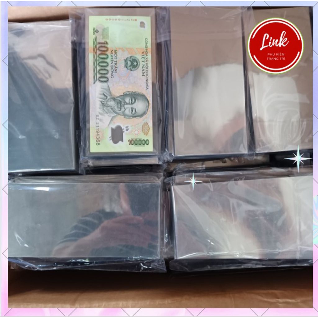 Túi 100 Miếng mika cứng size 16x8cm. Mika cuộn t.i.ề.n, trang trí hoa