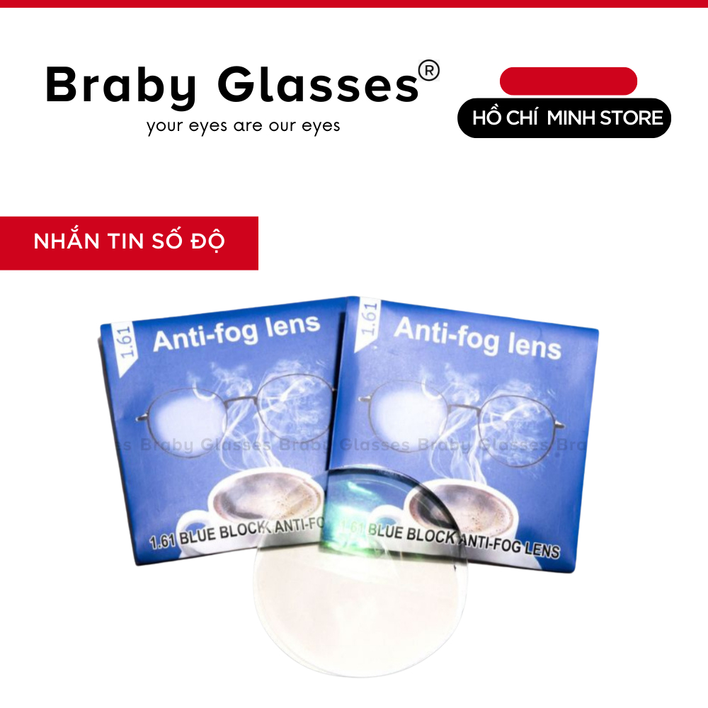 Mắt kính cận, loạn, viễn, lão Braby Glasses tròng kính lọc ánh sáng xanh, đổi màu ra nắng, chốnguv
