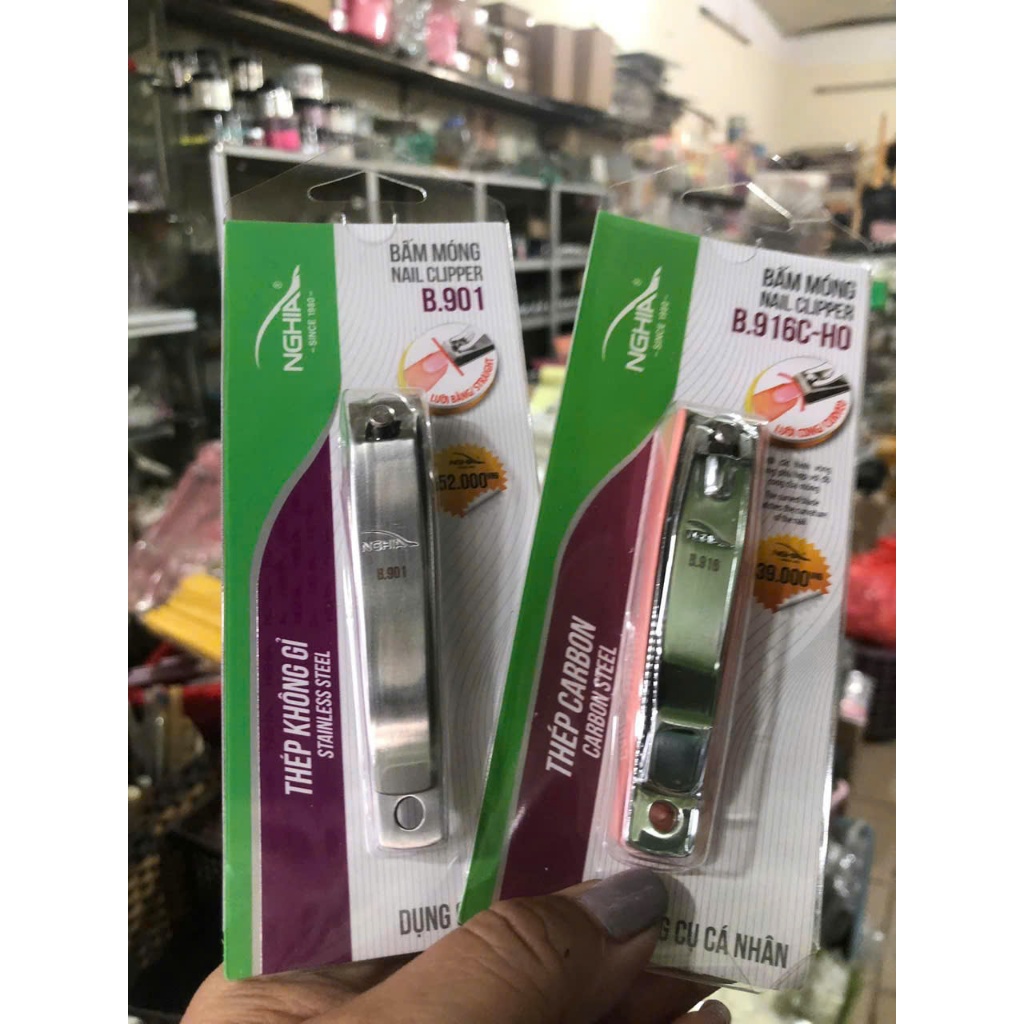Bấm Móng Kềm Nghĩa B901,B916 C-H0: Lưỡi Bằng Bản Lớn (Inox), Bền Lâu Dài. Thiết Kế Thuận Tay Châu Á.