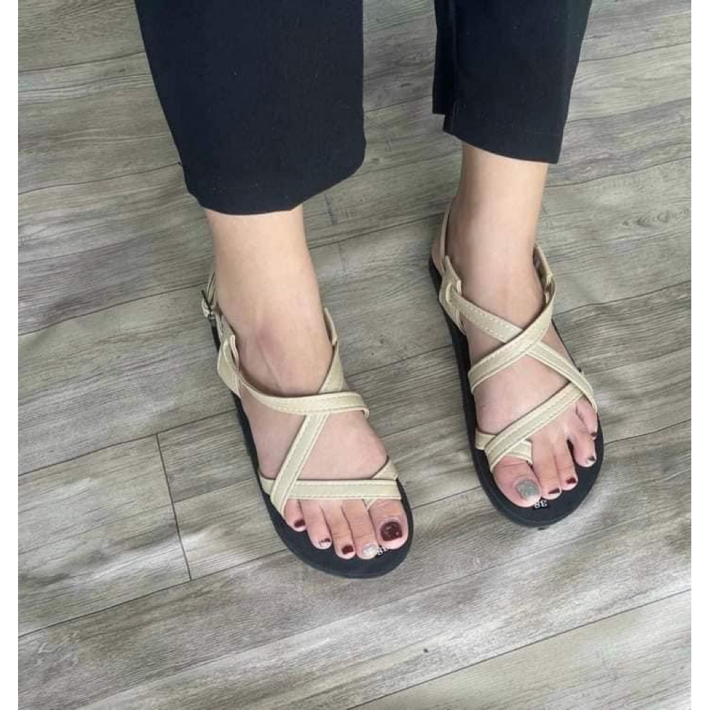 Giày Sandal Nữ Quai Hậu Học Sinh 4 Màu Nâu, Trắng,đen ,be Từ size 25-size 40