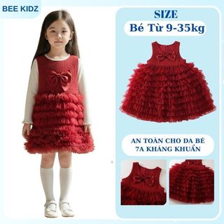 Váy Công Chúa Cho Bé Gái, Váy Dạ Công Chúa Cho Bé Gái Thiết Kế Tiểu Thư Bồng Xòe Mềm Mại