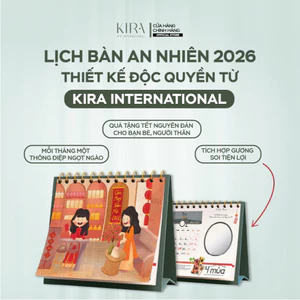 Lịch Để Bàn 2026 Bính Ngọ có kèm gương, thiết kế độc quyền, đầy đủ lịch âm và đánh dấu các ngày lễ quan trọng trong năm