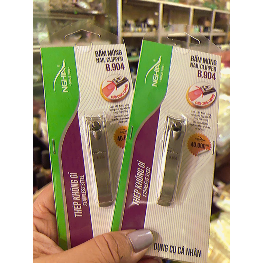 Bấm Móng Kềm Nghĩa B904 (Inox): Dụng cụ Bấm Móng Tay/Chân, Chống Gỉ, Thiết Kế Thuận Tay Châu Á.