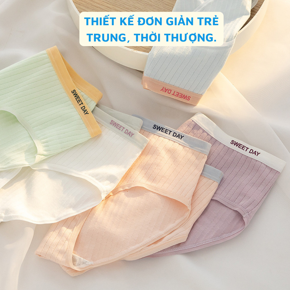 Quần Lót Nữ Cạp Vừa Gam Màu Xinh, Quần Lót Cotton Co Dãn 4 Chiều ZANABRA L0763
