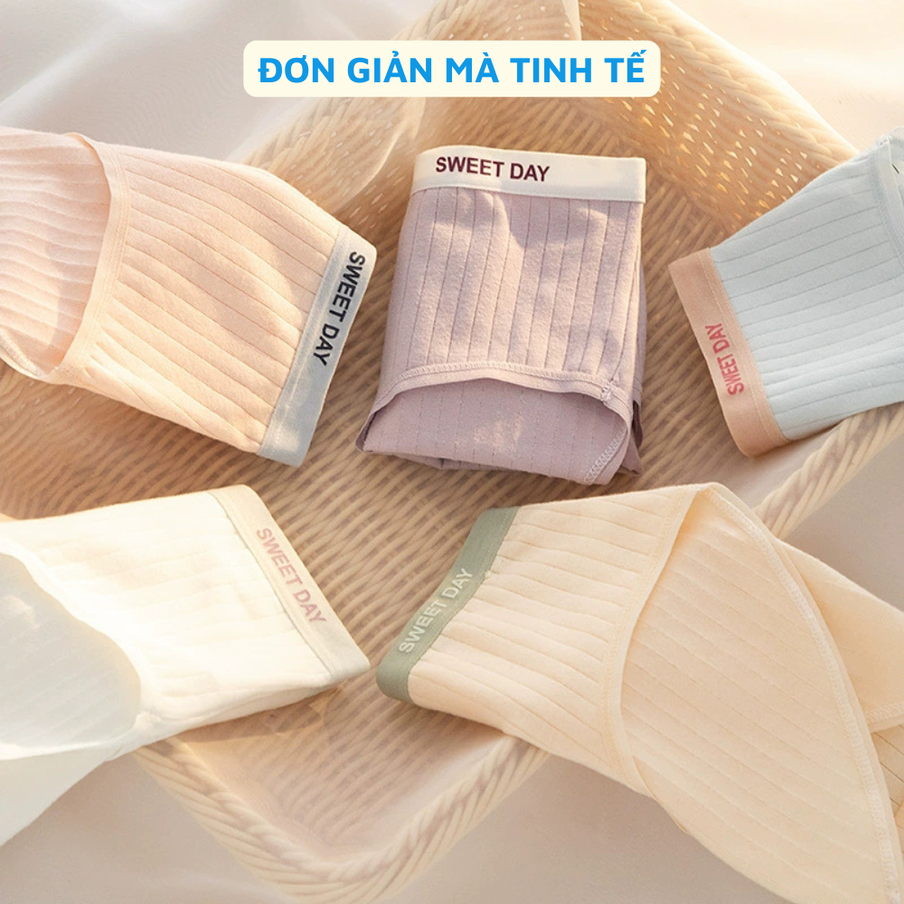 Quần Lót Nữ Cạp Vừa Gam Màu Xinh, Quần Lót Cotton Co Dãn 4 Chiều ZANABRA L0763