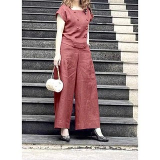 Bộ Đũi Nữ Áo Tay Hến Quần Dài Suông – Vải Đũi Mềm Mát, Thoáng Khí, Dễ Mặc - Anh Thư Shop (AT06)