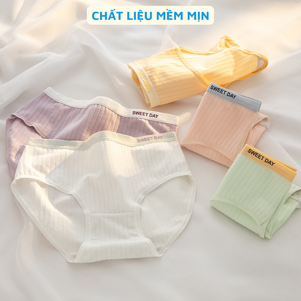 Quần Lót Nữ Cạp Vừa Gam Màu Xinh, Quần Lót Cotton Co Dãn 4 Chiều ZANABRA L0763
