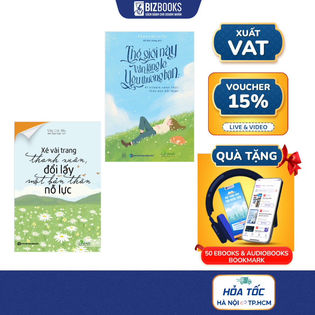 Sách Xé vài trang thanh xuân, đổi lấy một bản thân nỗ lực & Thế Giới Này Vẫn Lặng Lẽ Yêu Thương Bạn