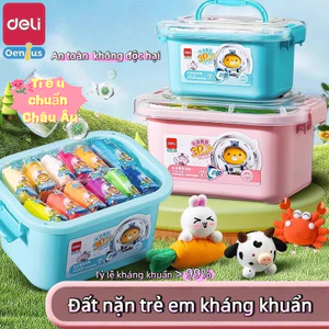 Đất Nặn Deli – 12/24 Màu, Không Mùi, Kèm Khuôn, An Toàn Cho Bé, Mềm Dẻo Dễ Nặn