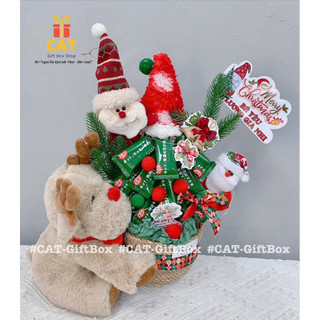 Set quà Kitkat Giáng Sinh, quà tặng Noel người yêu, gấu bông tuần lộc, Kẹo Giáng, Giỏ quà handmade giáng sinh