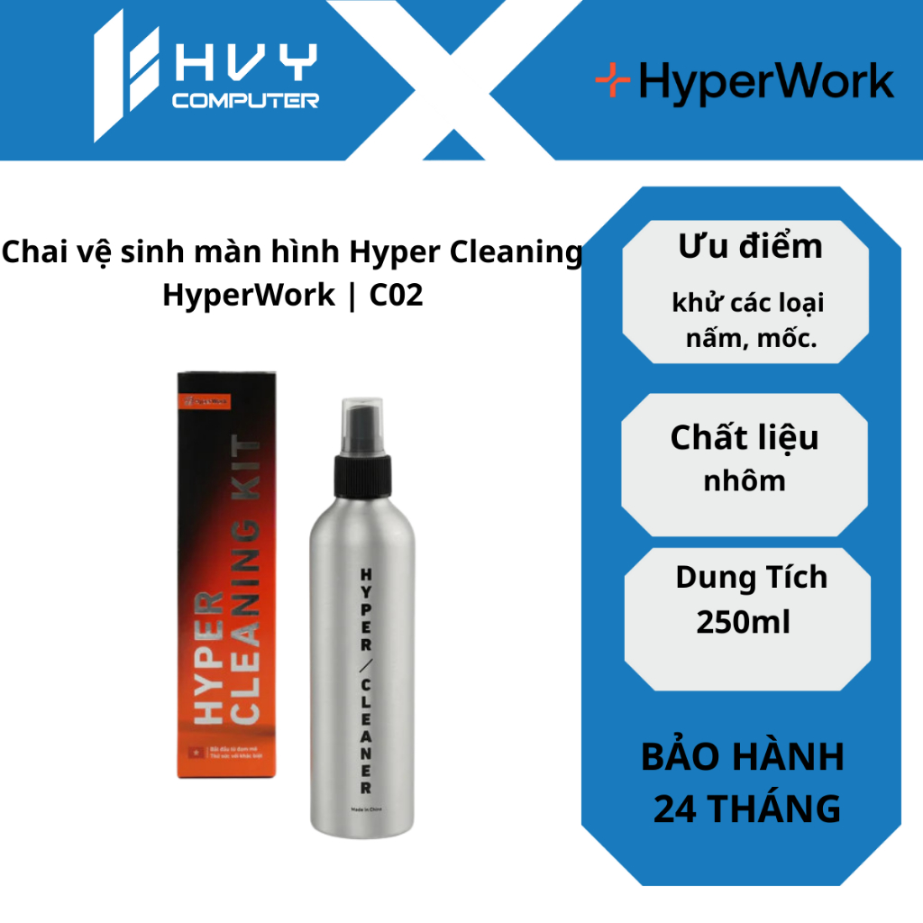 Chai vệ sinh màn hình Hyper Cleaning HyperWork | C02 | Shopee Việt Nam