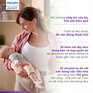 Máy hút sữa rảnh tay Philips Avent - Hút sữa hiệu quả, thoải mái tối đa cho mẹ bận rộn.
