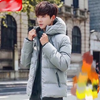 (MUA ĐÔNG KHÔNG LẠNH) ÁO KHOÁC PHAO NAM PHỐI NÓN ẤM ÁP MÙA ĐÔNG THỜI TRANG,ĐƠN GIẢN