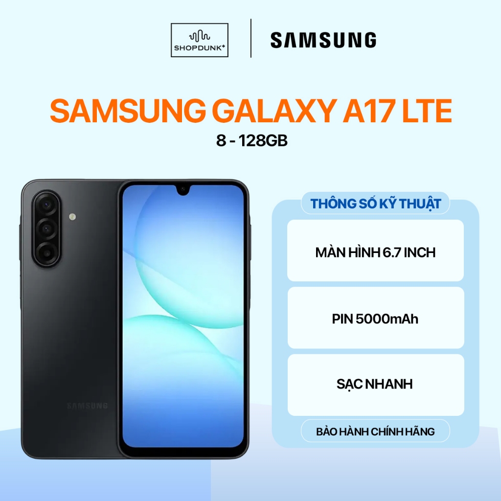 Điện Thoại Samsung Galaxy A17 LTE 8GB/128GB Chính Hãng