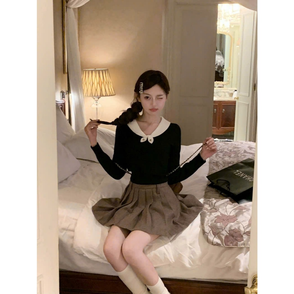 [CÓ SIZE]  Áo Thun Dài Tay Nữ Cổ Tròn Kiểu Sen Đính Cúc RANSHI Mặc Đi Chơi Đi Tiệc Chất Lông Thỏ Mềm Ấm - RA350