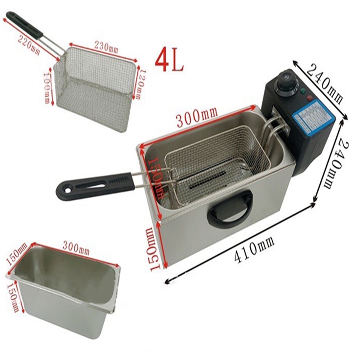 Bếp điện chiên nhúng 4L - 2000W đa năng chiên gà rán, khoai tây, đồ ăn nhanh
