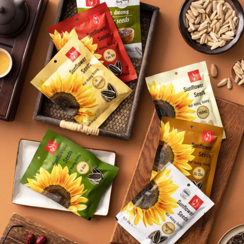 Hạt Hướng Dương Mỹ Vị Vị Dừa & Nguyên Vị 55g - Món Ăn Vặt Giòn Tan Ngon Miệng, Hạt Hướng Dương Chất Lượng Cao