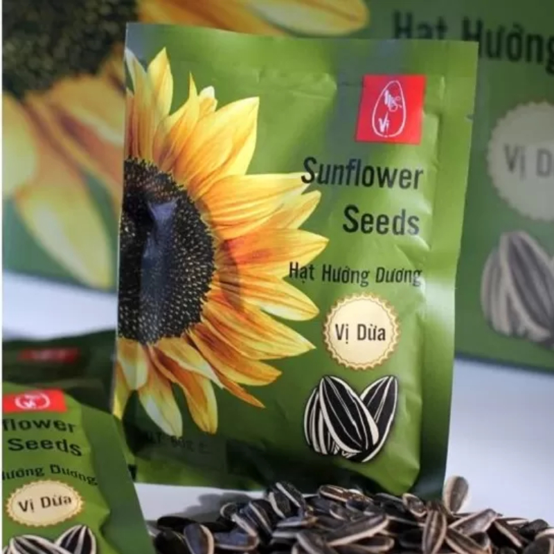 Hạt Hướng Dương Mỹ Vị Vị Dừa & Nguyên Vị 55g - Món Ăn Vặt Giòn Tan Ngon Miệng, Hạt Hướng Dương Chất Lượng Cao