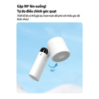 Quạt Tích Điện Nén Đá Lạnh Losky LT-S3213 Pin 3600mAh, Nhỏ Gọn, Cầm Tay, Có Đế Giữ Điện Thoại
