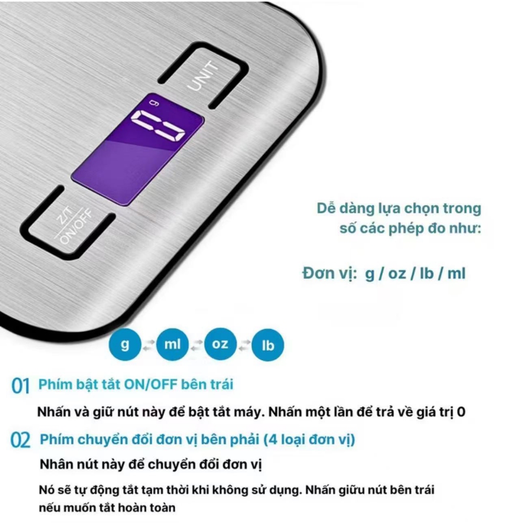 Bảo hành hai năm - ân Tiểu Ly Điện Tử Nhà Bếp  - Cân nhà bếp - Chống thấm nước và dễ vệ sinh - Chính xác đến 0,01 gram