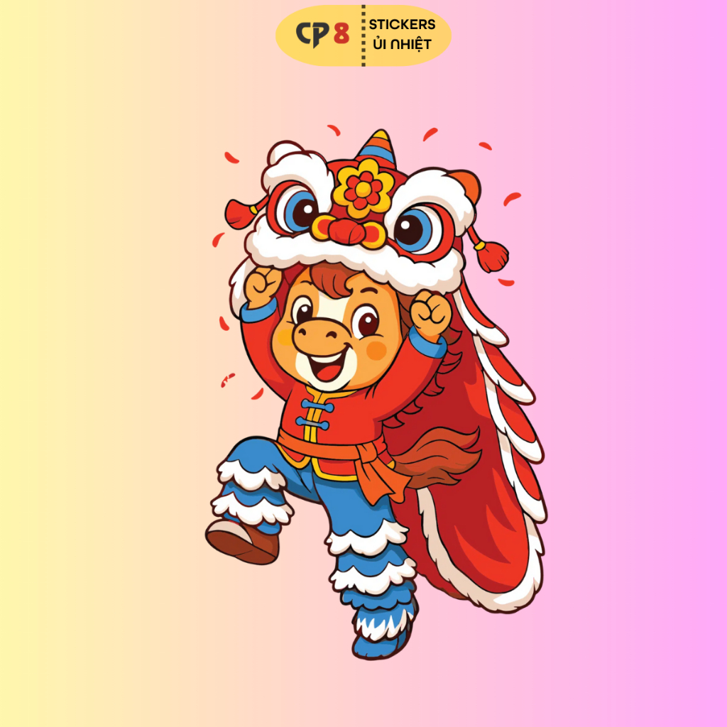 Bộ Hình In, Ủi Nhiệt Sticker Tết Bính Ngọ 2026 BST04 - CP8 PET Sticker