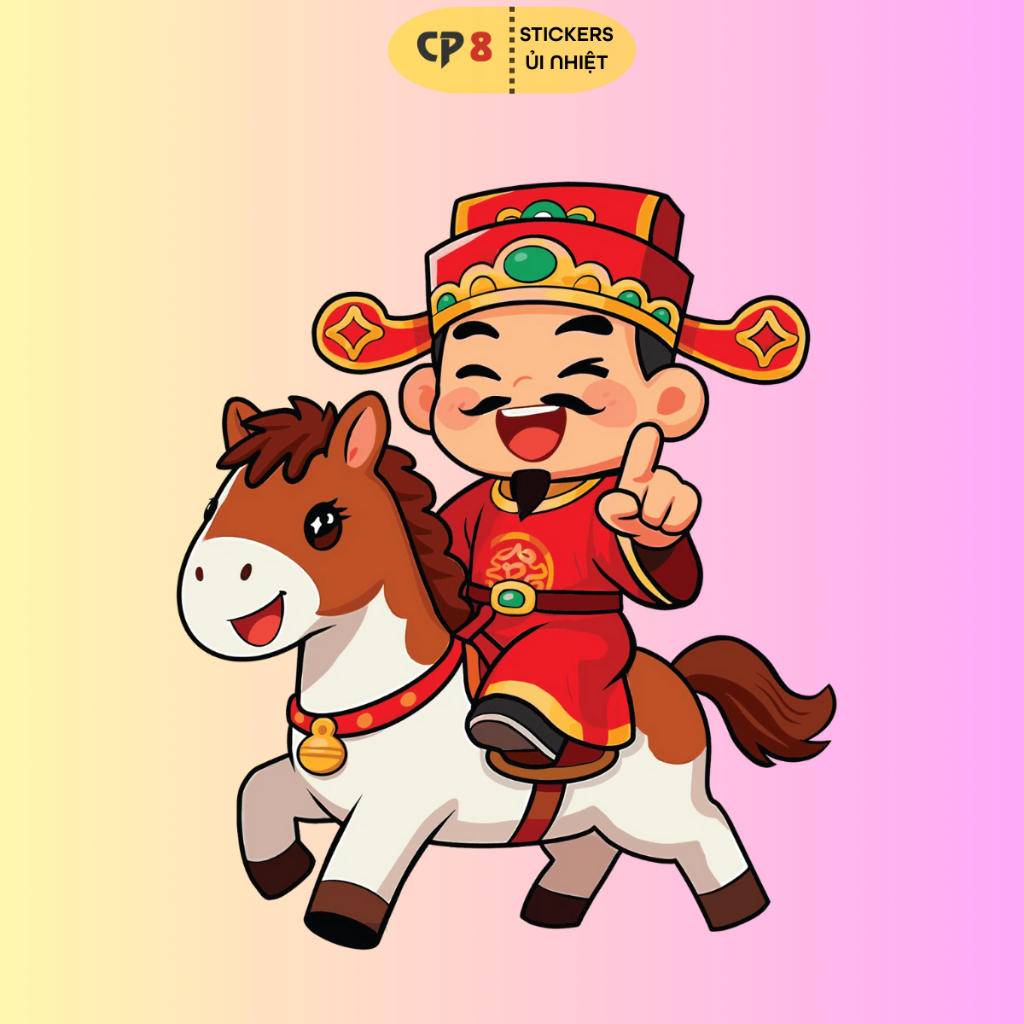 Bộ Hình In, Ủi Nhiệt Sticker Tết Bính Ngọ 2026 BST04 - CP8 PET Sticker