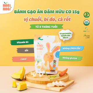 Bánh Gạo Ăn Dặm Hữu Cơ Cho Bé Nobi Nobi (Từ 8 Tháng) Từ Gạo Jasmine Hữu Cơ Thái Lan – Natural Market