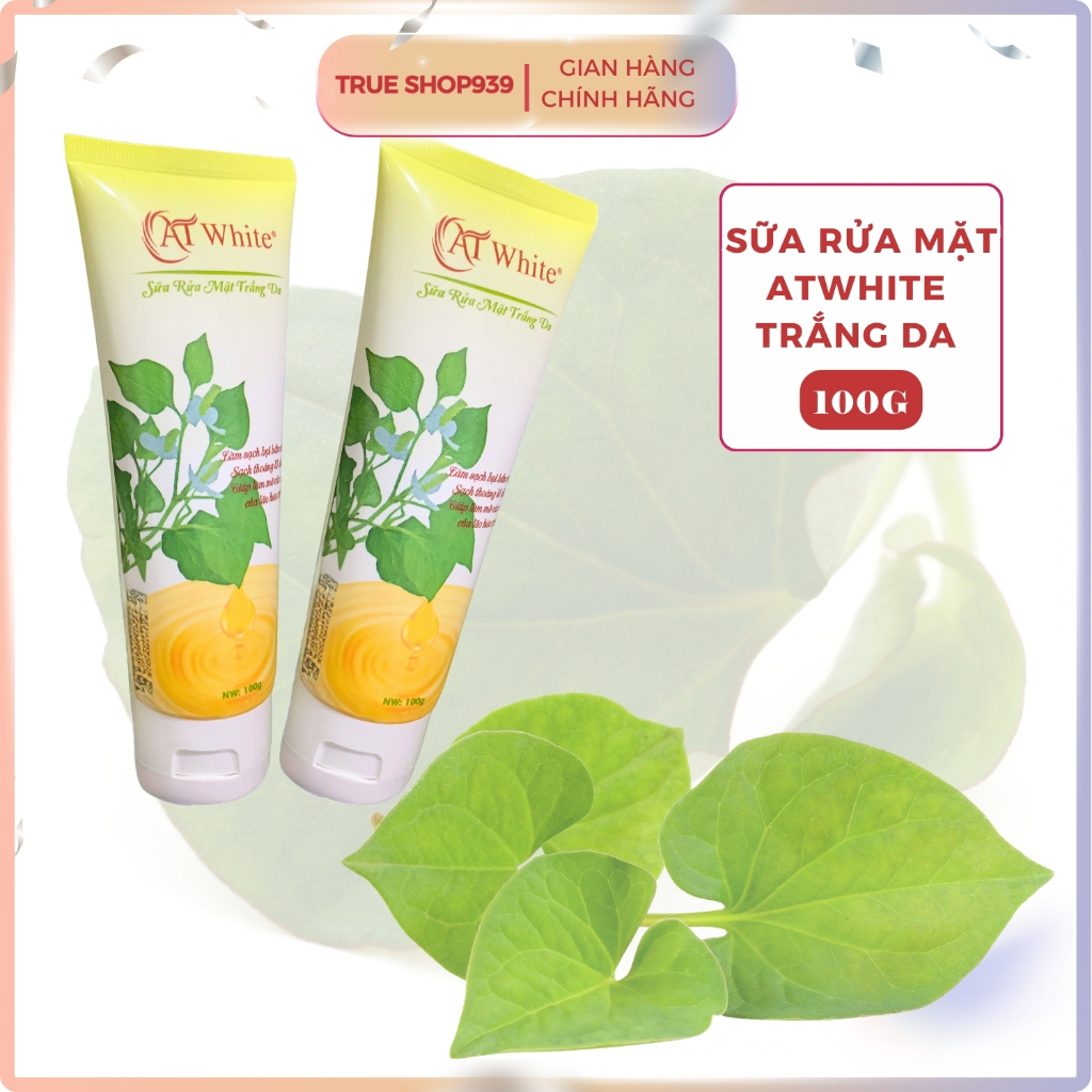 Sữa rửa mặt AT White trắng da sạch bả nhờn 100g