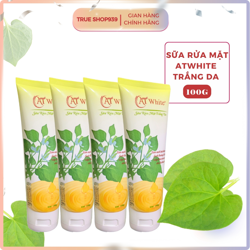 Sữa rửa mặt AT White trắng da sạch bả nhờn 100g