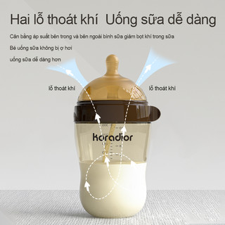 Youkebei Bình sữa cho trẻ sơ sinh Vật liệu PPSU Bình Sữa Mô Phỏng Tự Nhiên Mới chống sặc chống đầy hơi núm ti cho bé