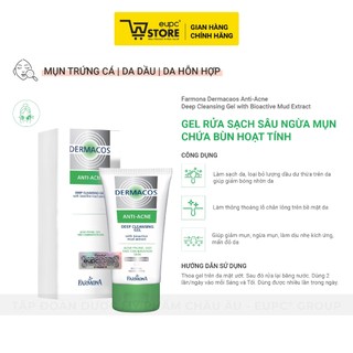 Sữa rửa mặt sạch sâu ngừa mụn Dermacos 150ml