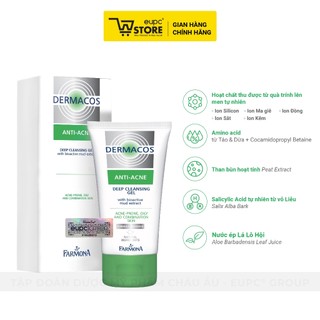 Sữa rửa mặt sạch sâu ngừa mụn Dermacos 150ml