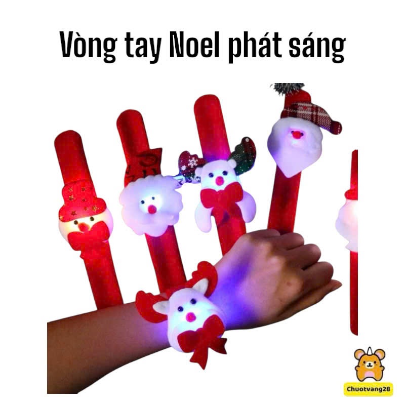 Vòng tay Noel giáng sinh hình ngộ nghĩnh màu đỏ - Quà tặng Noel