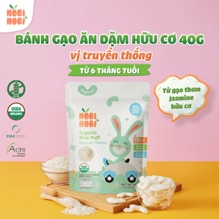 Bánh Gạo Ăn Dặm Hữu Cơ Cho Bé Nobi Nobi 40g – Giòn Tan, Bổ Dưỡng, Dễ Ăn – Natural Market