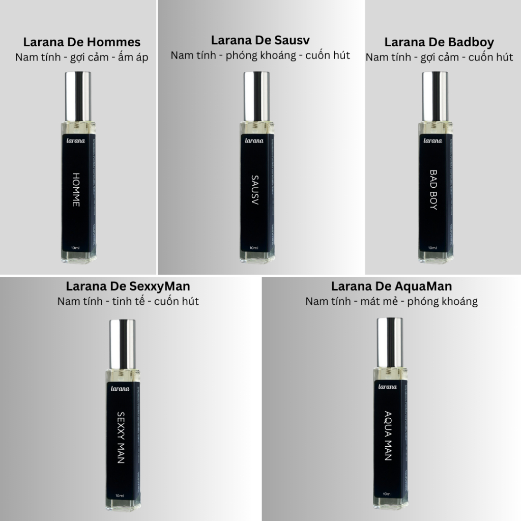 Nước hoa nam chính hãng Larana Eau De Parfume 10ml, Hương thơm sang trọng, mạnh mẽ, cuốn hút phái nữ