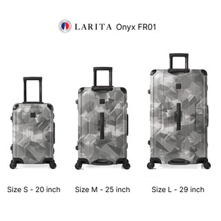 Vali Khoá Khung MIAvn Larita ONYX FR01 Size 20/25/29 inch - Nhựa PC+ABS Khung TSA 2 Điểm Cứng Cáp Bảo Mật Cao