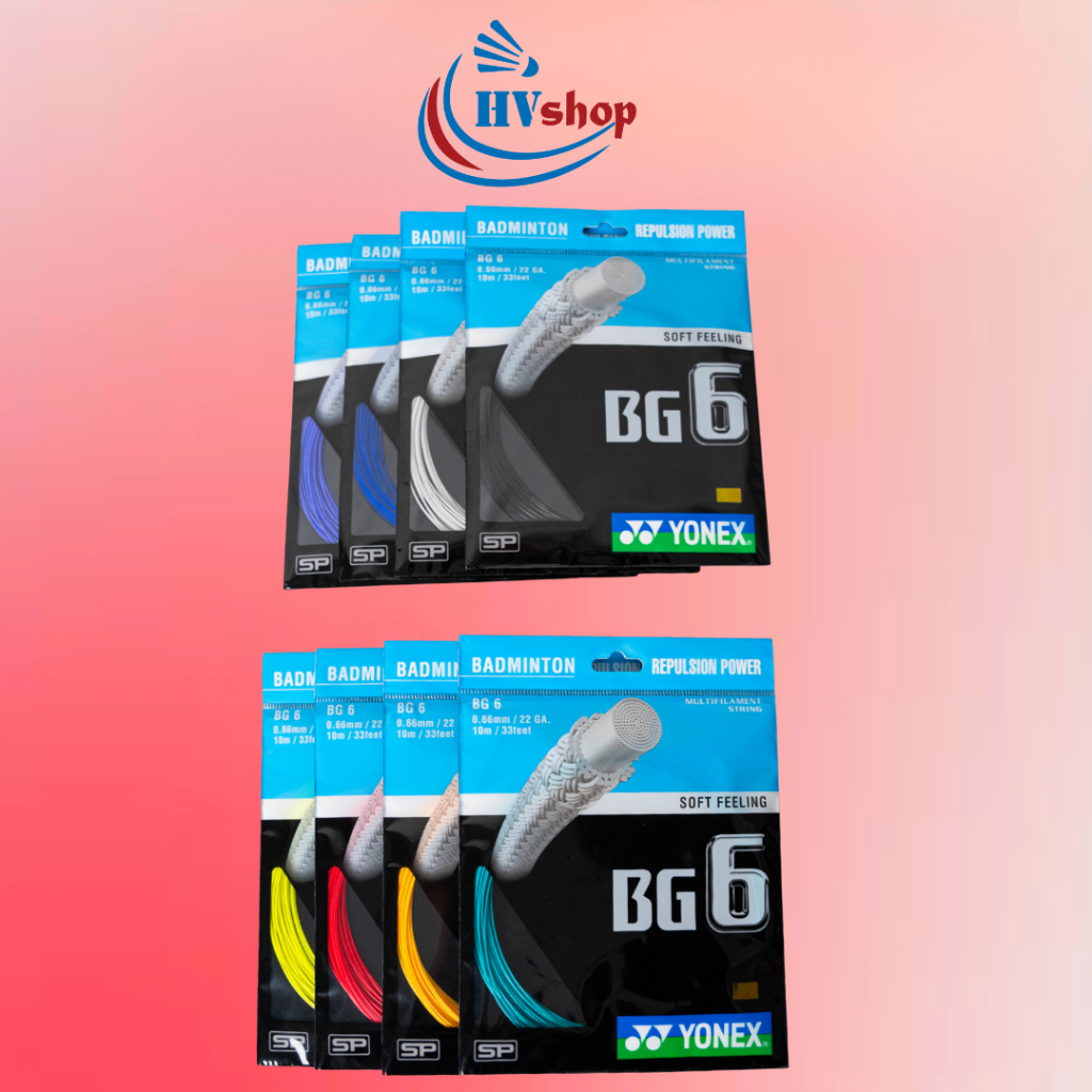 Dây cước đan vợt Yonex BG6 chính hãng, độ bền cao, màu cước đa dạng - HVShop