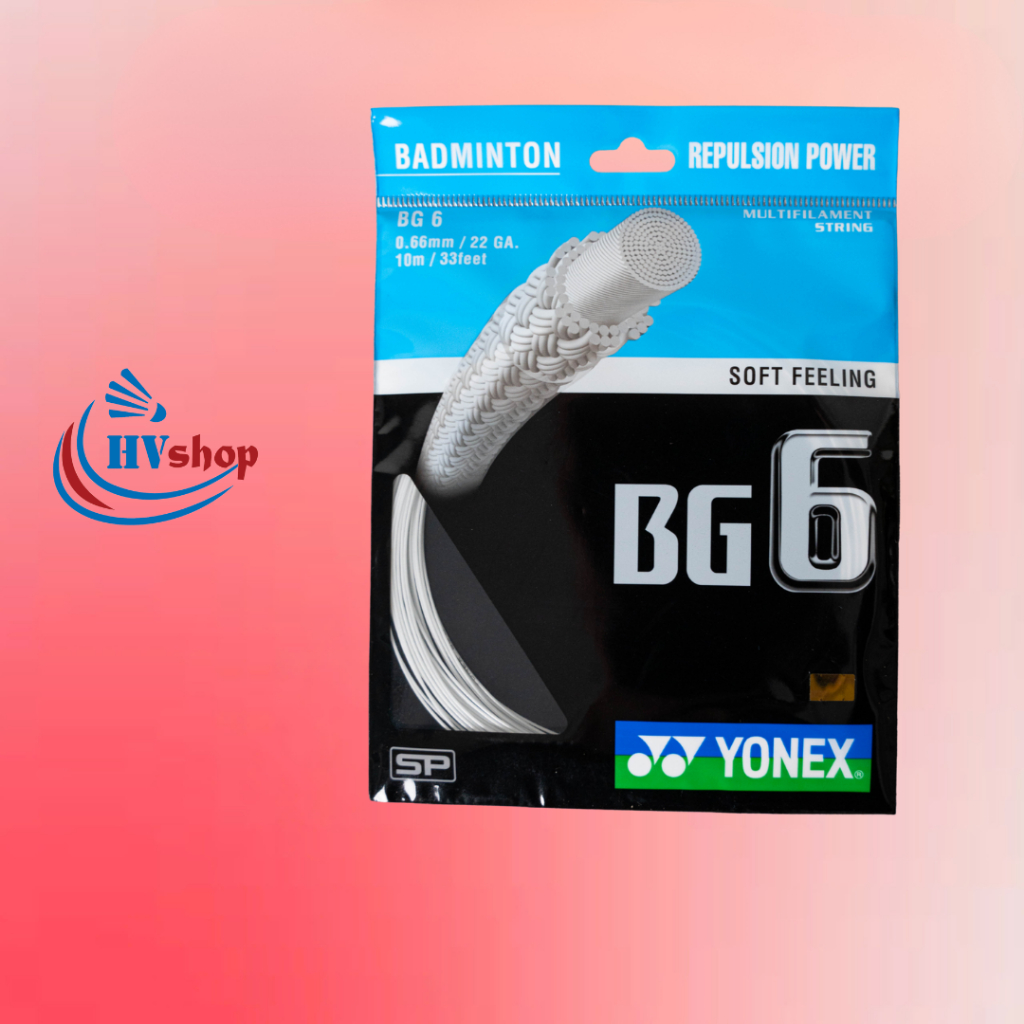 Dây cước đan vợt Yonex BG6 chính hãng, độ bền cao, màu cước đa dạng - HVShop