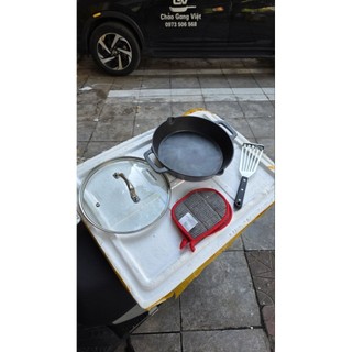26SV2 Chảo Gang xám 2 tay cầm sắt