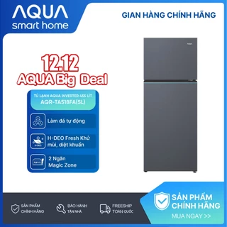 [SẢN PHẨM MỚI] Tủ lạnh ngăn đông trên AQUA 455 lit AQR-TA518FA(SL) - Freeship toàn quốc - Bảo hành 2 năm