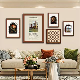Set 5 tranh Phong Canh Màu Trầm BH206 - Tranh Treo Decor, Trang Trí Quán Cafe, Nhà Hàng, Homestay Cao Cấp
