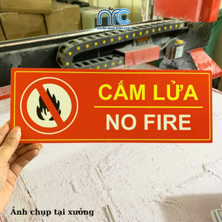 Biển nội quy PCCC, biển tiêu lệnh chữa cháy, bảng cấm lửa, cấm hút thuốc cho công ty, cửa hàng - Tặng kep dán 2 mặt