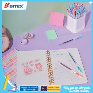 [MỚI VỀ] Bút Gel BITEX G11 Color Joy – 8 Màu Mực Tươi Sáng, Viết Êm, Ngòi 0.5mm, Bút Bấm Tiện Lợi