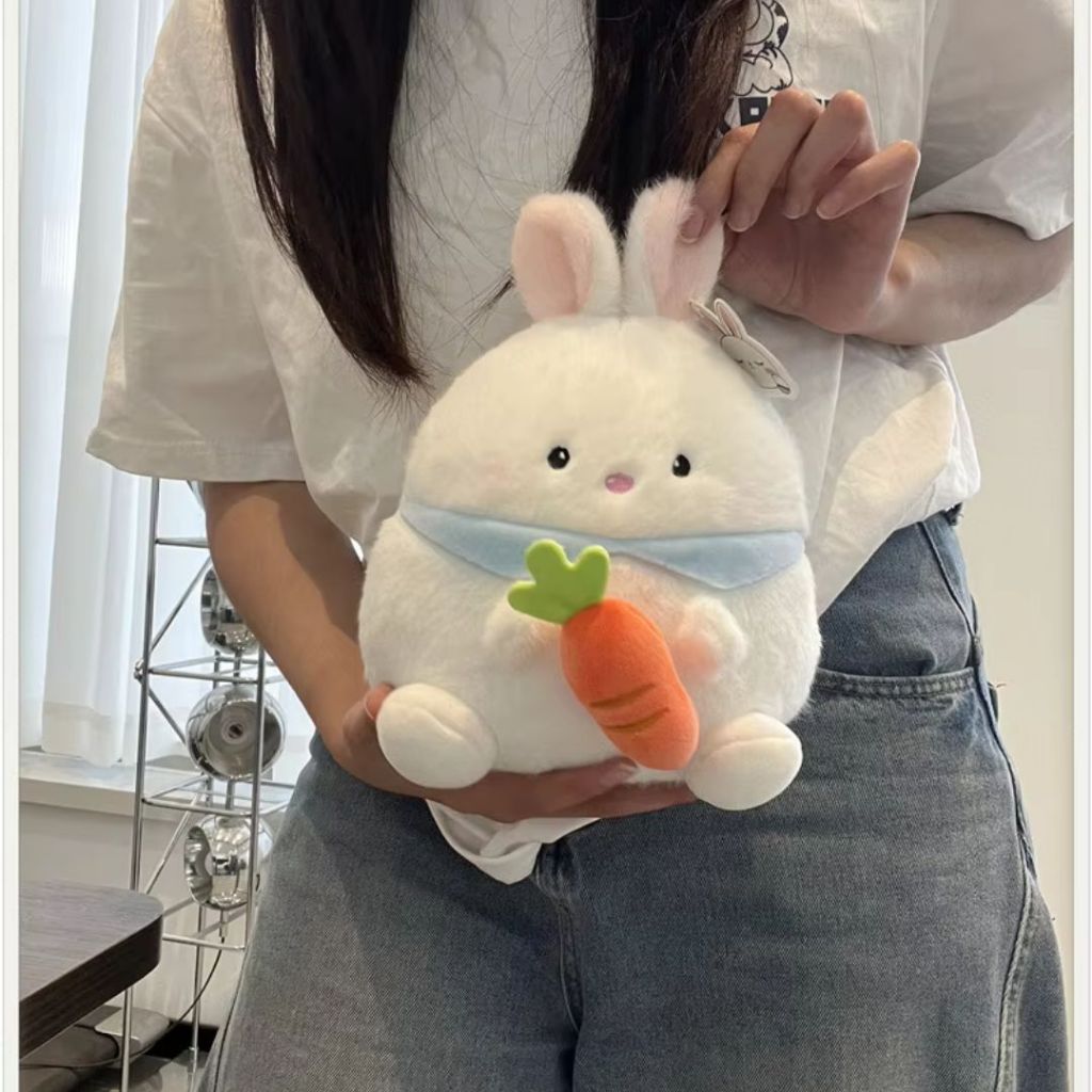 Gấu Bông Mini Con Vật  Ôm Đồ Ăn Béo Ú Siêu Cấp Cute, Thú Nhồi Bông Thỏ Gà Chim Cánh Cụt Gấu Trúc Béo Làm Quà Tặng Cho Bé
