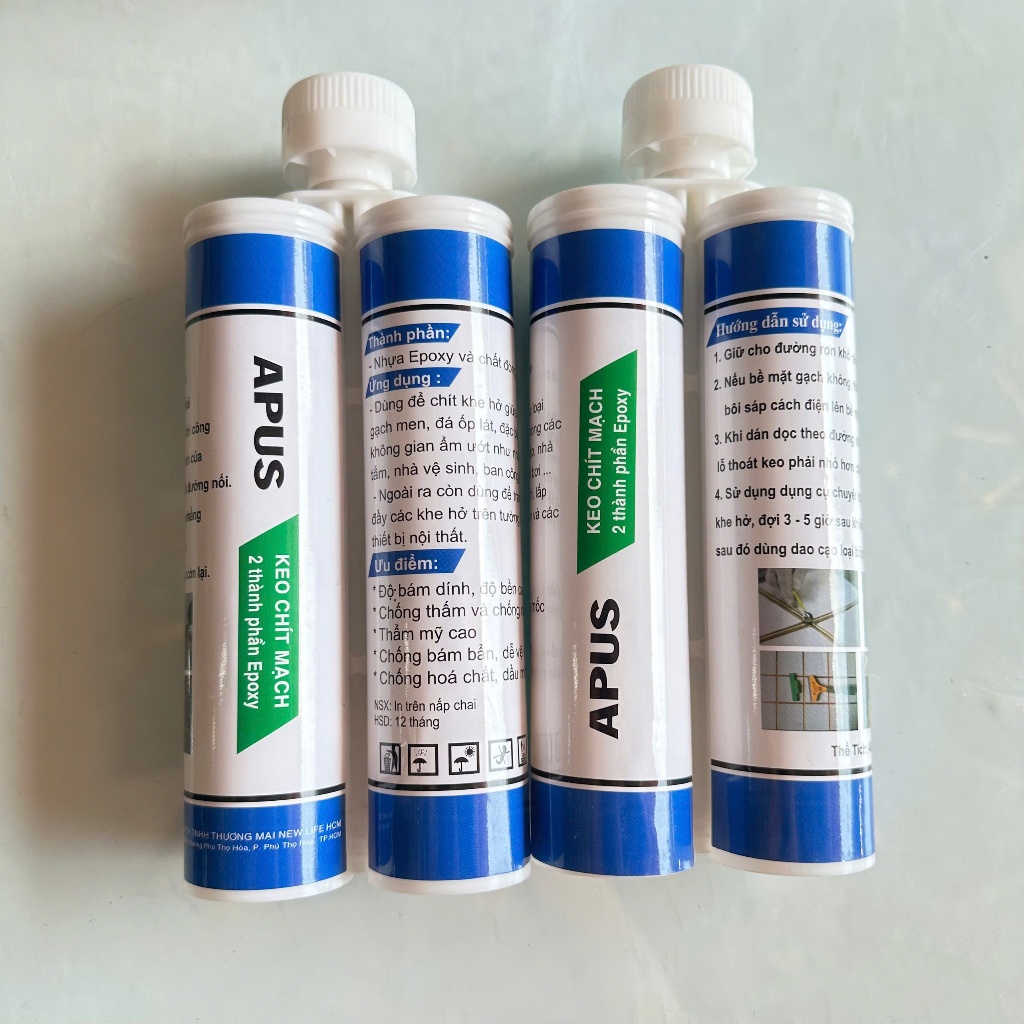 Keo chà ron gạch APUS Expoxy chống thấm, chống ố vàng, đa sắc màu, dễ ...
