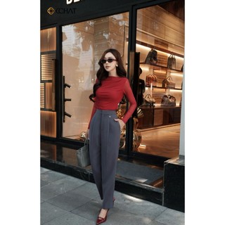 Quần Baggy Nữ 𝐂𝐂𝐇𝐀𝐓 Kiểu Trendy Chất Liệu Tuytsi Cao Cấp 15QDS2066BT