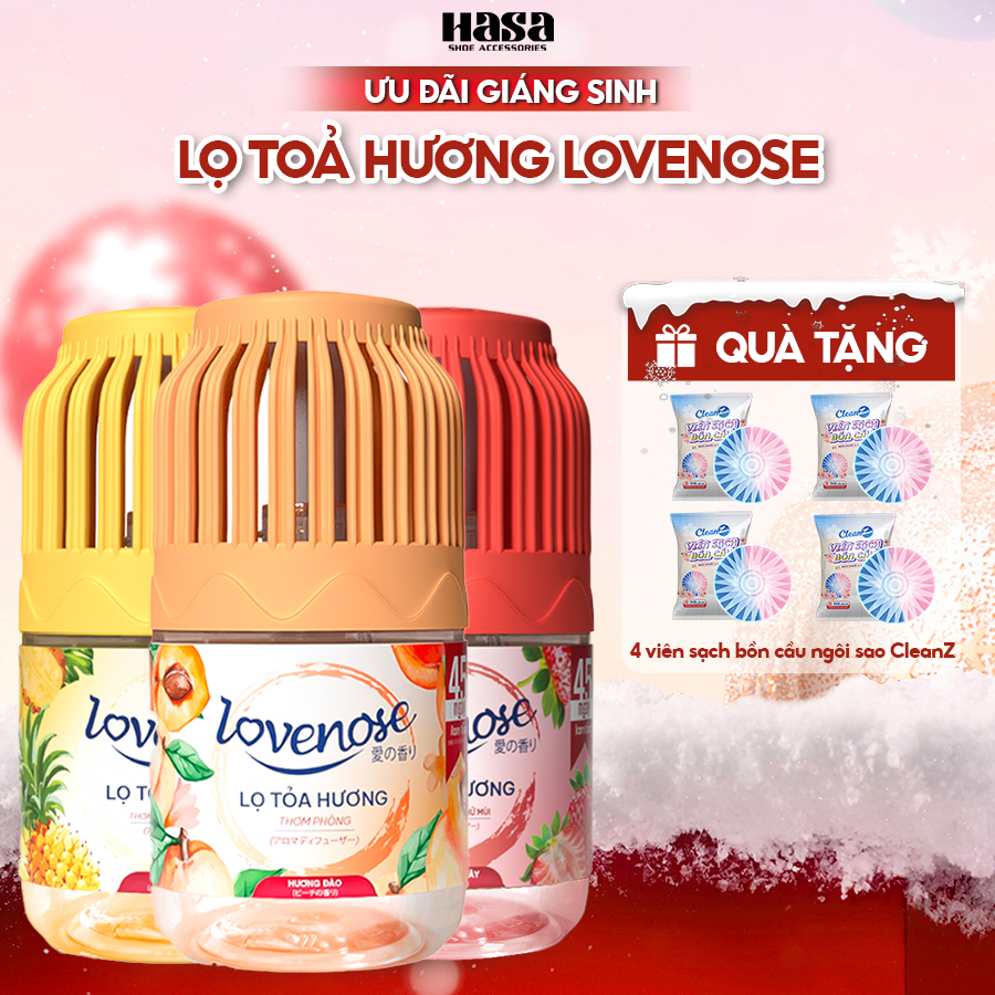 Lọ tỏa hương Lovenose hương thơm tự nhiên dễ chịu khử mùi sáp thơm phòng thế hệ mới 45 ngày - 180ml