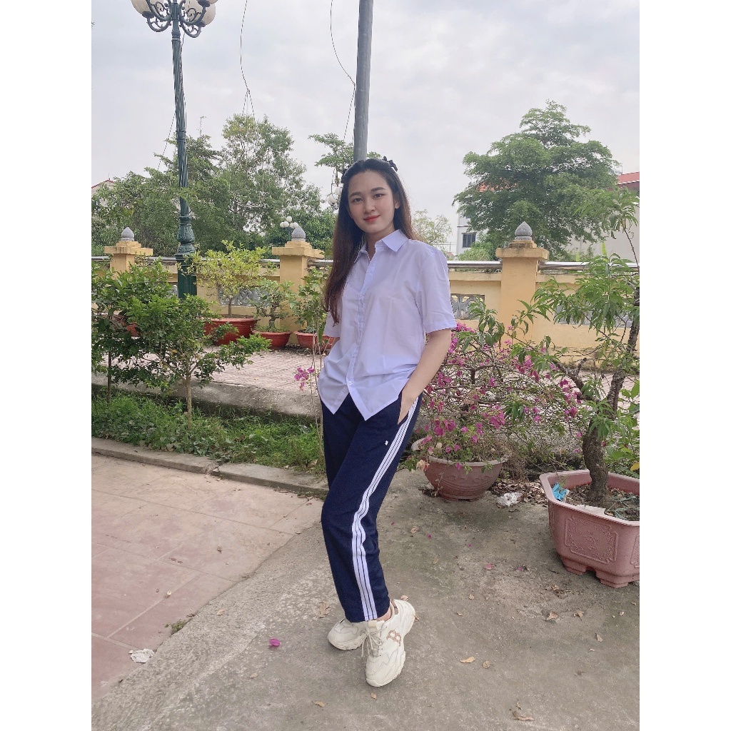 Quần Thể Thao xanh đen 3 sọc trắng siêu hót