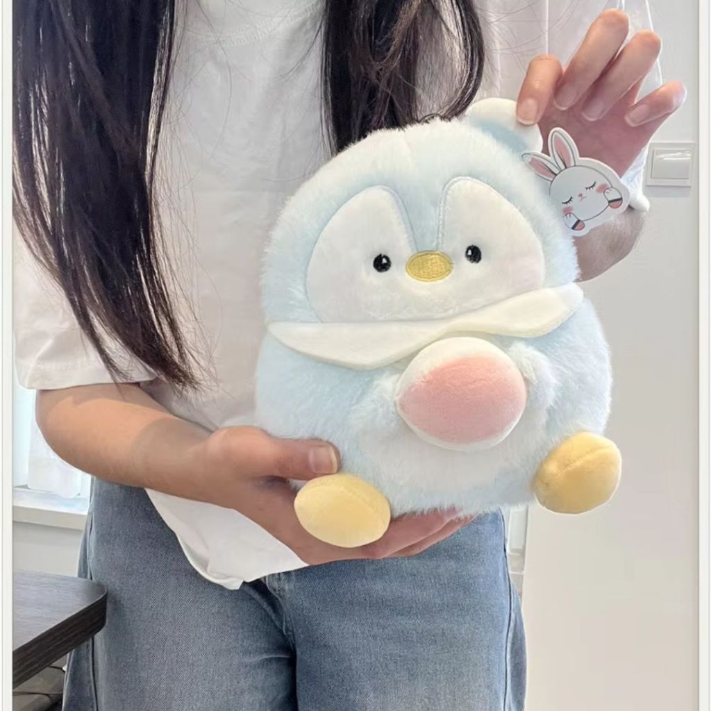 Gấu Bông Mini Con Vật  Ôm Đồ Ăn Béo Ú Siêu Cấp Cute, Thú Nhồi Bông Thỏ Gà Chim Cánh Cụt Gấu Trúc Béo Làm Quà Tặng Cho Bé