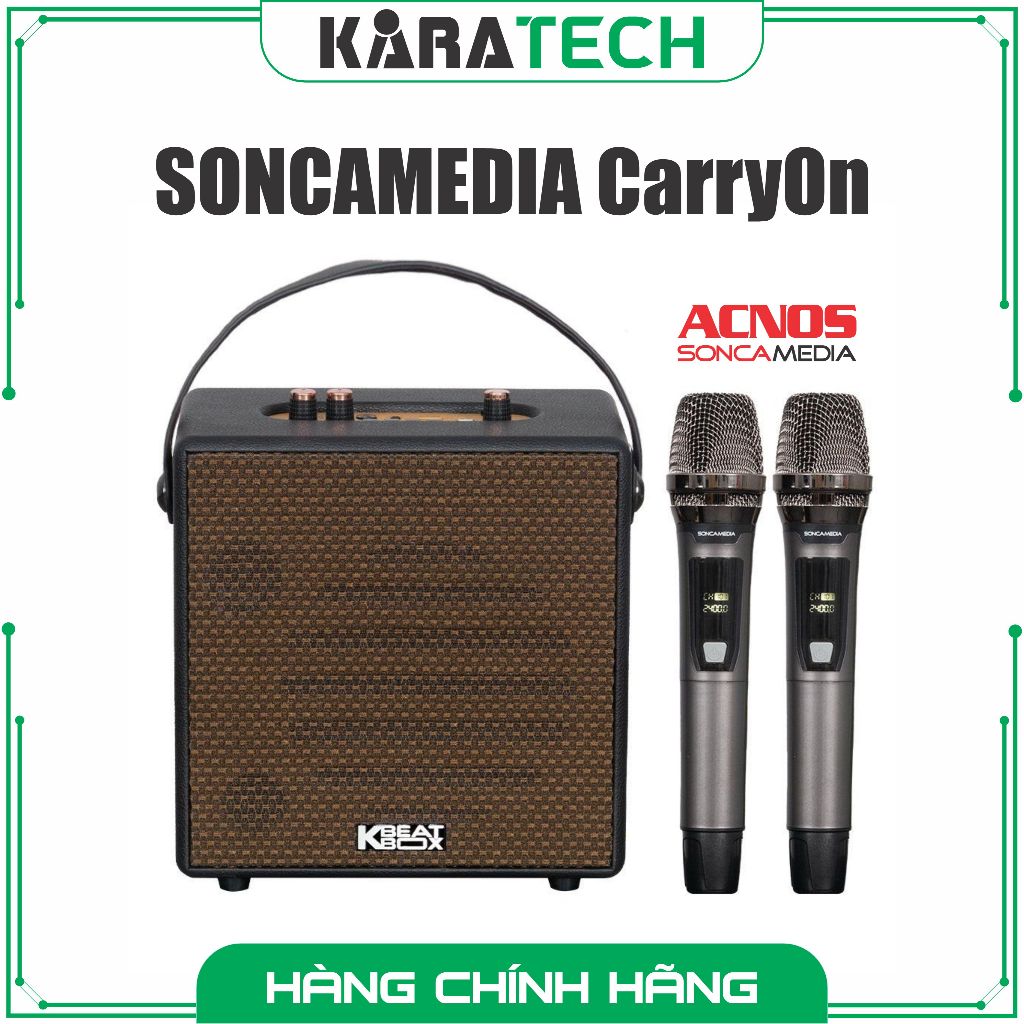 Loa karaoke bluetooth di động mini ACNOS CarryOn chính hãng, Bảo hành 12 tháng